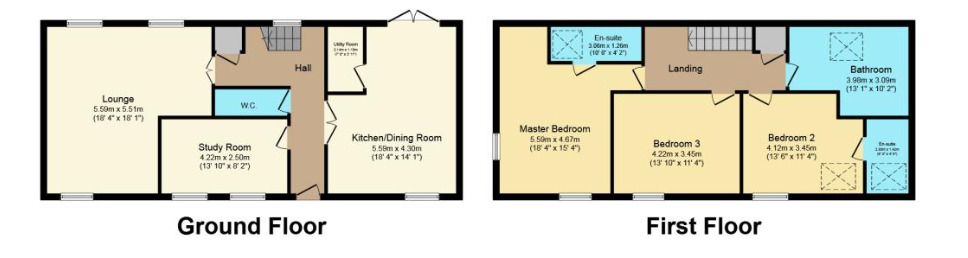 Floorplan of 3 bedroom Semi Detached House for sale, Church Minshull, Nantwich, Cheshire, CW5
