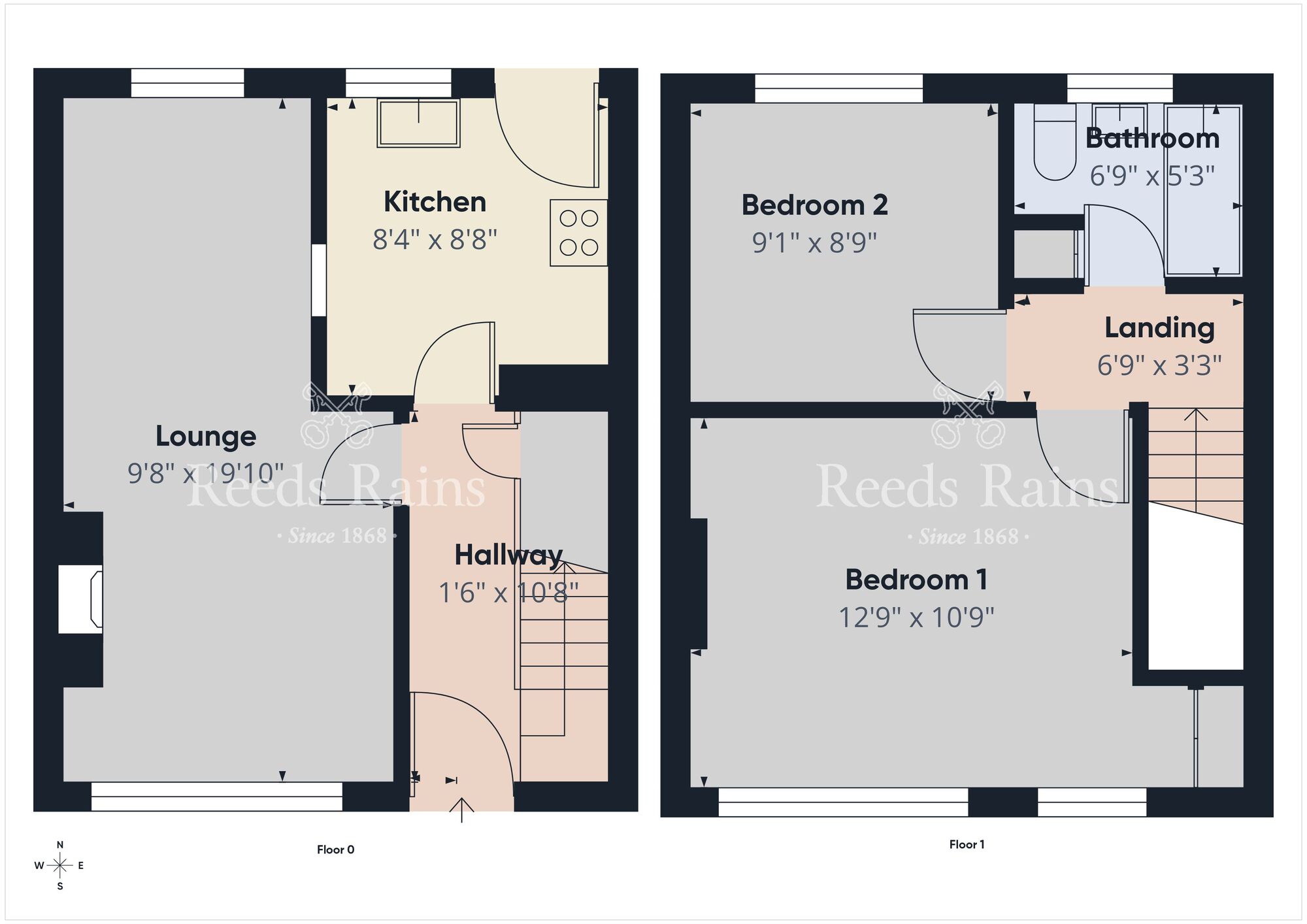 Floorplan of 2 bedroom Semi Detached House to rent, Cherryhill Road, Dundonald, Belfast, BT16
