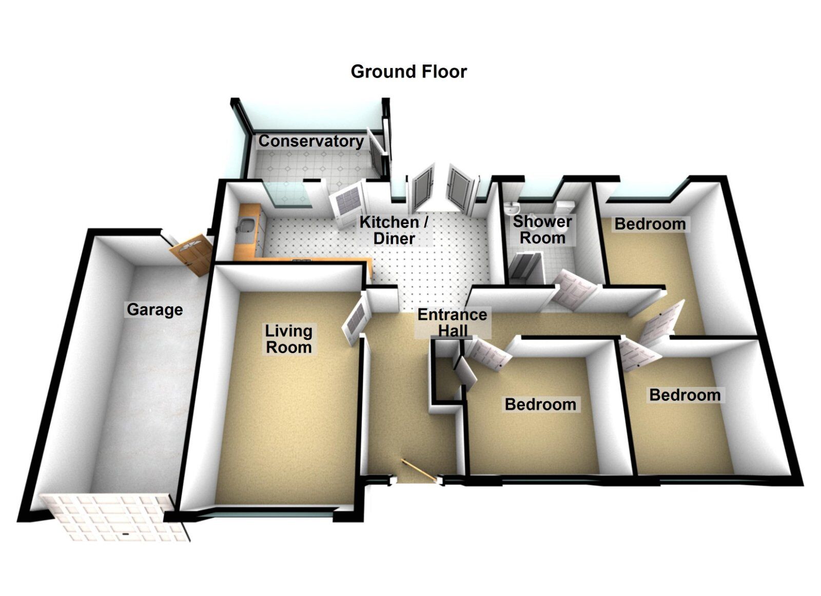 Floorplan of 3 bedroom Semi Detached Bungalow for sale, Copeland Avenue, Comber, County Down, BT23