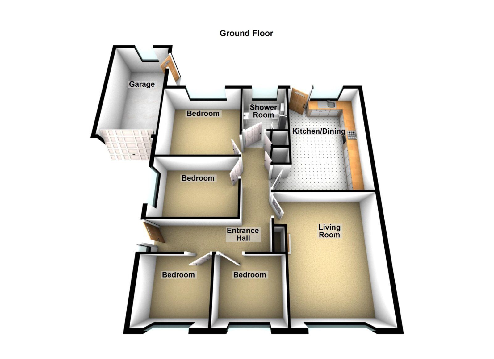 Floorplan of 4 bedroom Detached Bungalow for sale, Carrowreagh Gardens, Dundonald, County Down, BT16