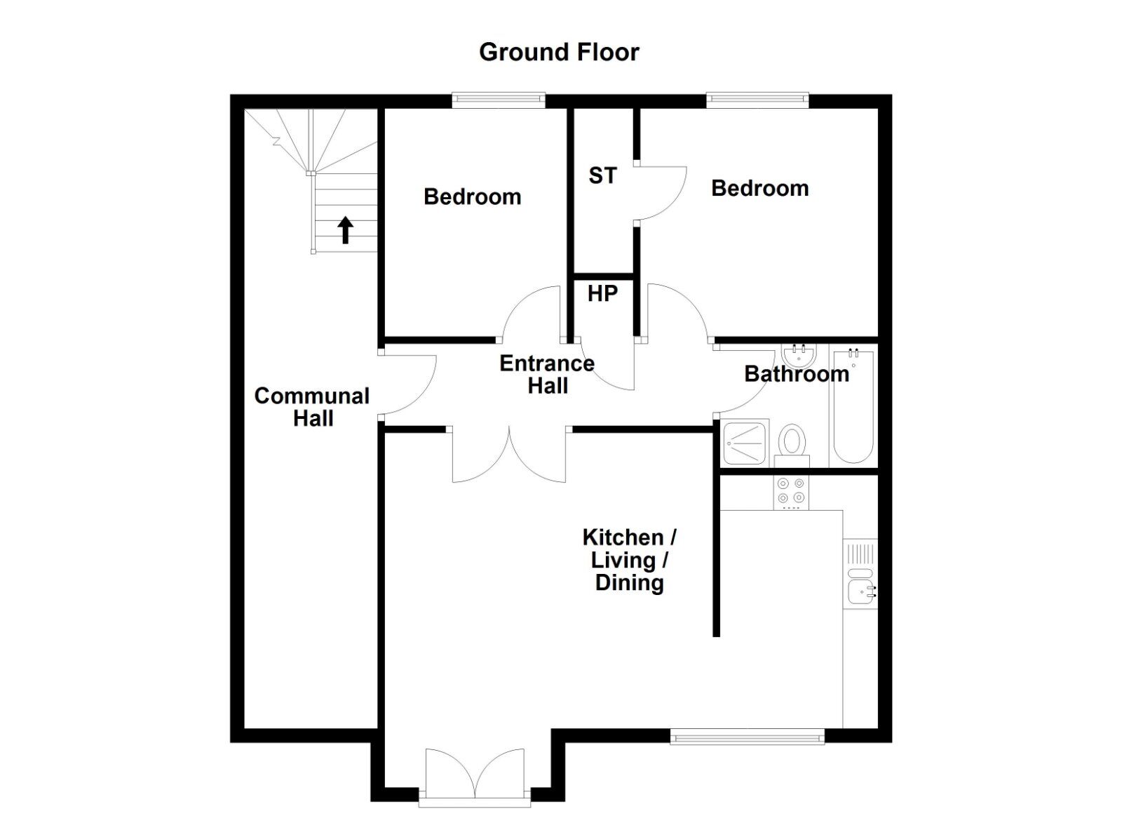 Floorplan of 2 bedroom  Flat for sale, Upper North Street, Newtownards, County Down, BT23
