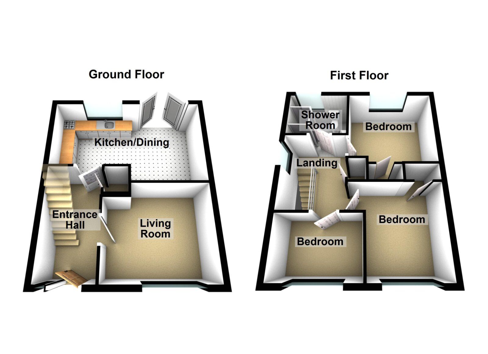 Floorplan of 3 bedroom Semi Detached House for sale, Benford Park, Newtownards, County Down, BT23