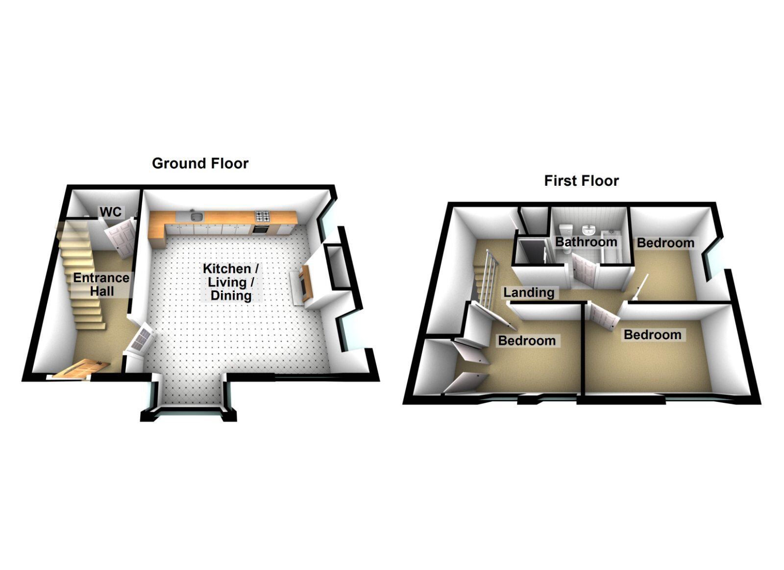 Floorplan of 3 bedroom Semi Detached House for sale, Ballycullen Halt, Newtownards, County Down, BT23