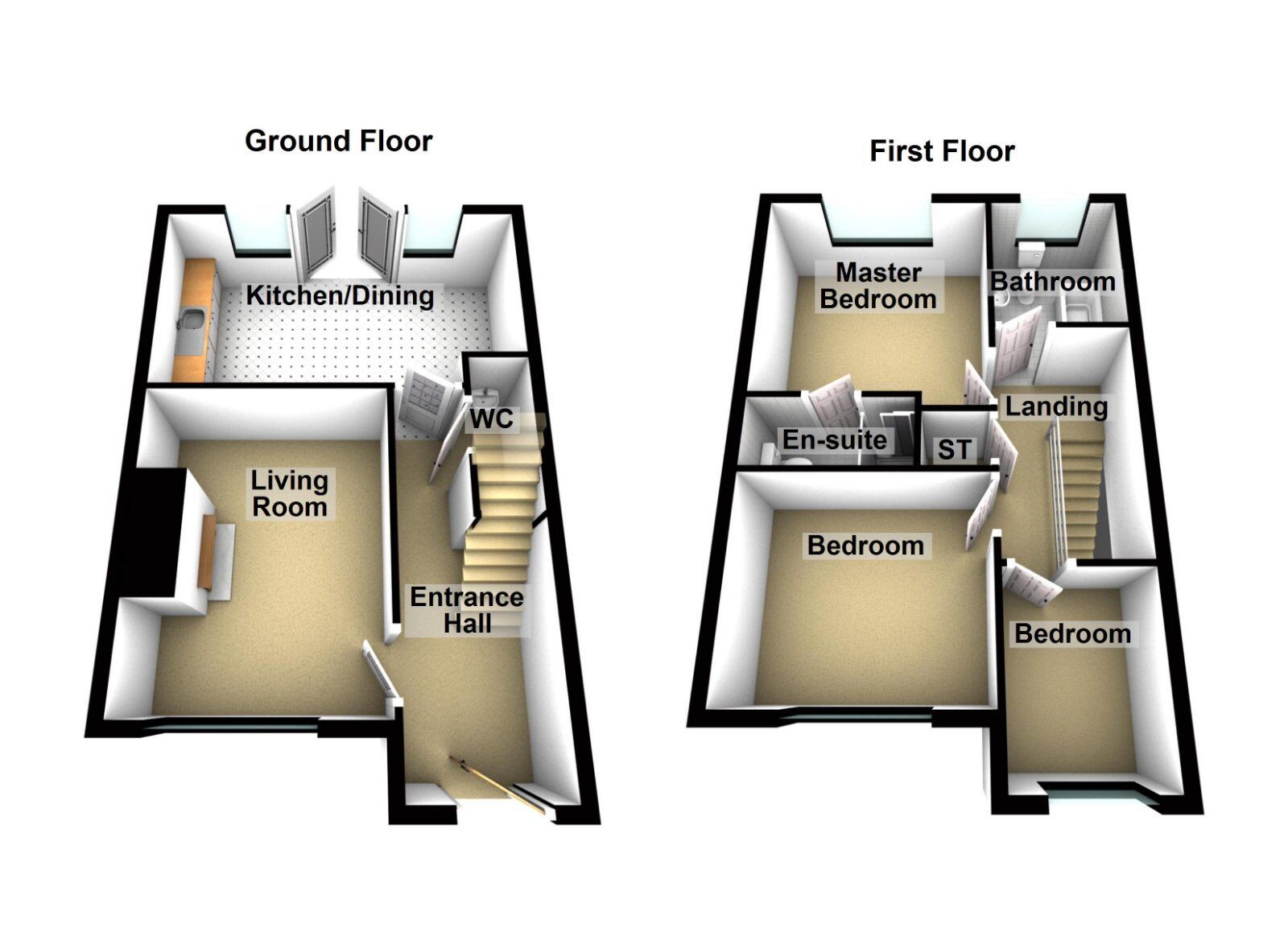 Floorplan of 3 bedroom Semi Detached House for sale, Coopers Mill Court, Dundonald, County Down, BT16