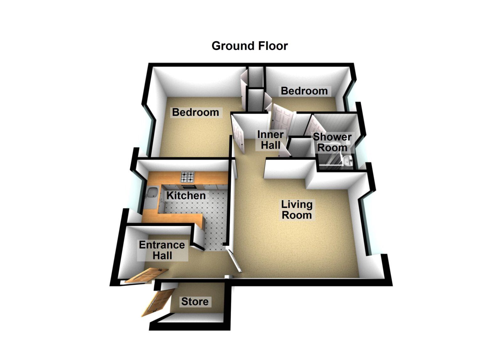Floorplan of 2 bedroom  Flat for sale, Canberra Gardens, Newtownards, County Down, BT23