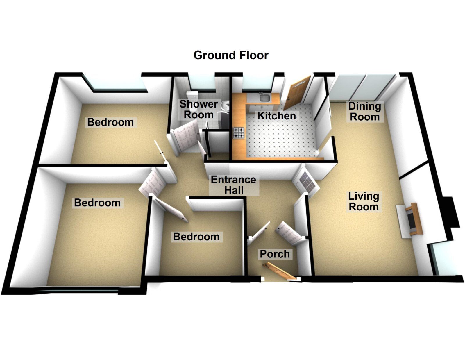Floorplan of 3 bedroom Detached Bungalow for sale, Belvedere Road, Newtownards, County Down, BT23