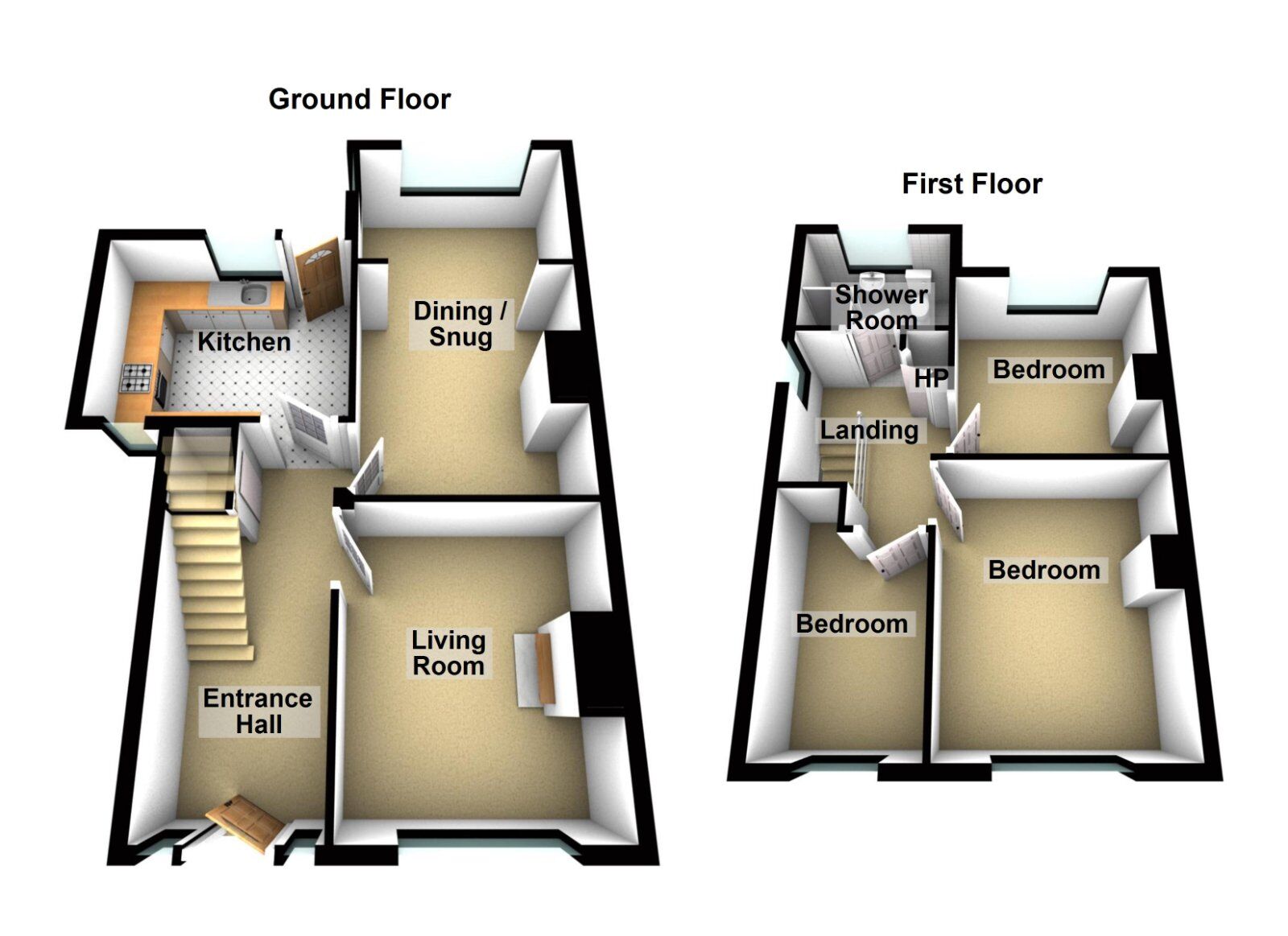Floorplan of 3 bedroom Semi Detached House for sale, Wanstead Road, Dundonald, County Down, BT16
