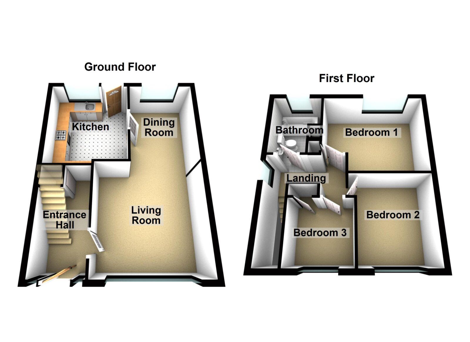 Floorplan of 3 bedroom Semi Detached House for sale, Islandmore Avenue, Newtownards, County Down, BT23