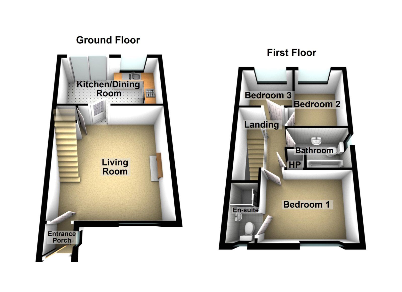 Floorplan of 3 bedroom Semi Detached House for sale, Cairndore Walk, Newtownards, County Down, BT23