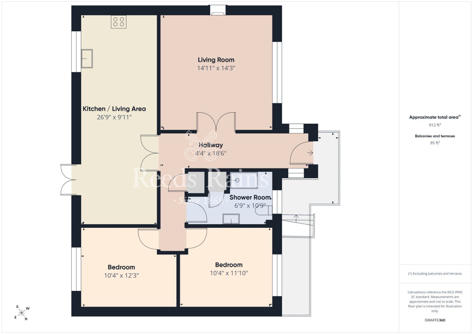 Floorplan of 2 bedroom Detached Bungalow for sale, Castle Meadows Park, Carrowdore, County Down, BT22