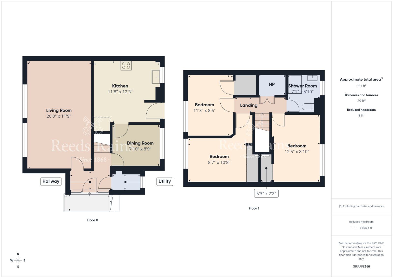 Floorplan of 3 bedroom End Terrace House for sale, Blenheim Drive, Newtownards, County Down, BT23
