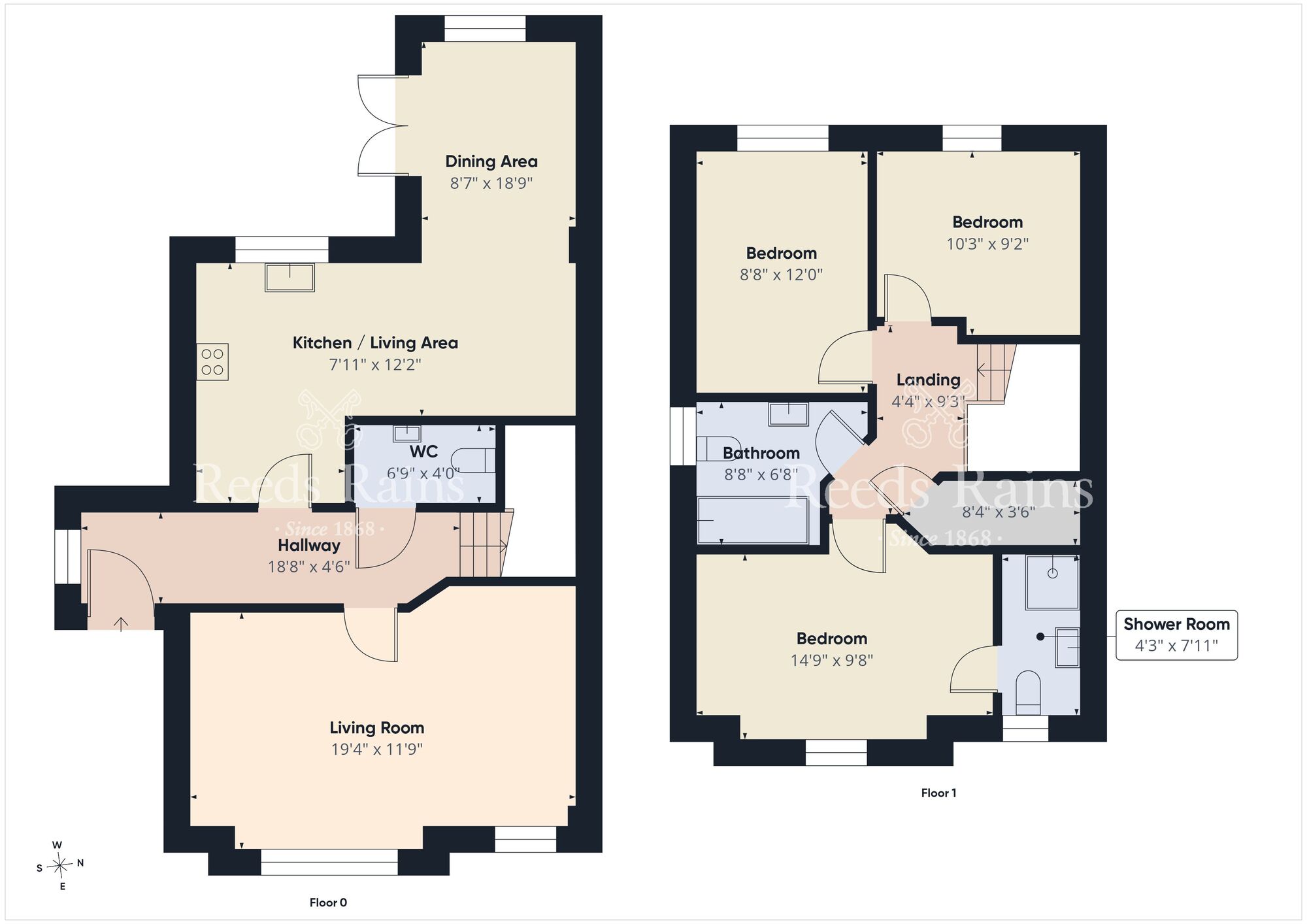 Floorplan of 3 bedroom Semi Detached House for sale, Gowland Gardens, Portavogie, Newtownards, BT22