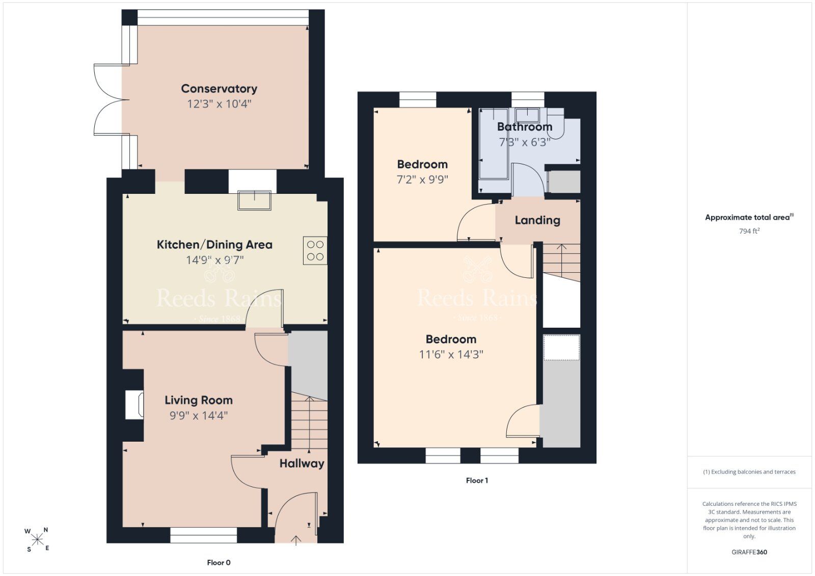 Floorplan of 2 bedroom Semi Detached House for sale, Darragh Road, Comber, County Down, BT23