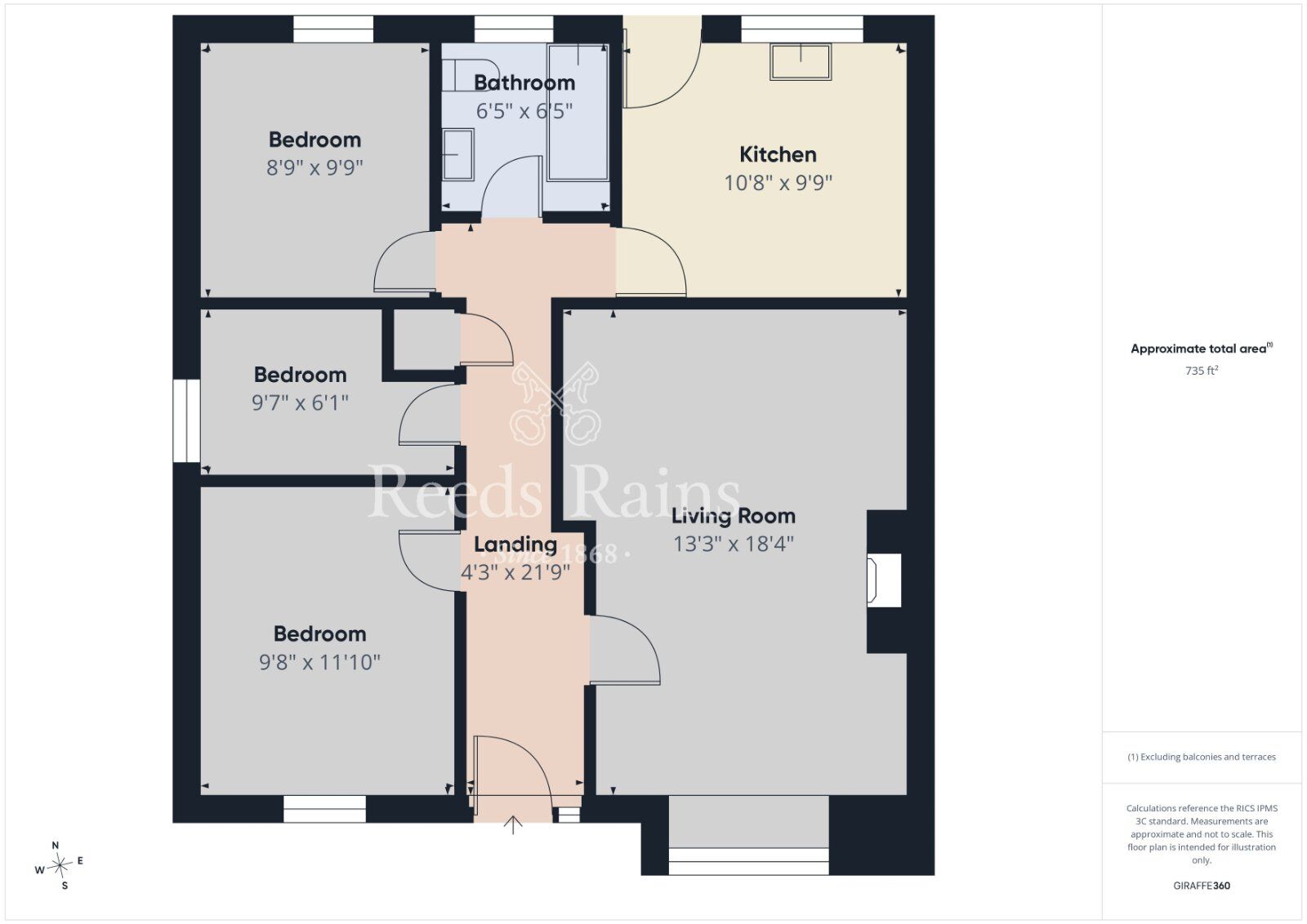 Floorplan of 3 bedroom Semi Detached Bungalow for sale, Heron Crescent, Newtownards, County Down, BT23