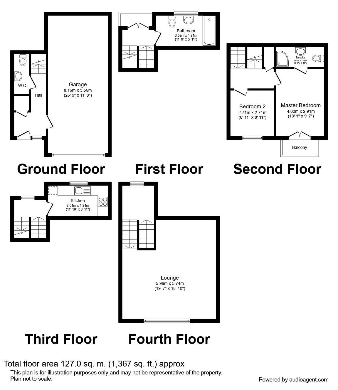 Floorplan of 2 bedroom Semi Detached House to rent, Shoredale Close, Silverdale, Staffordshire, ST5