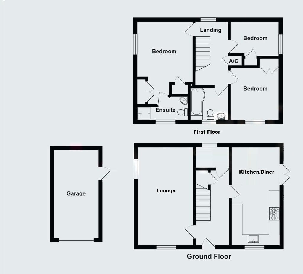 Floorplan of 3 bedroom Detached House to rent, Cloister Road, Stoke-On-Trent, ST4