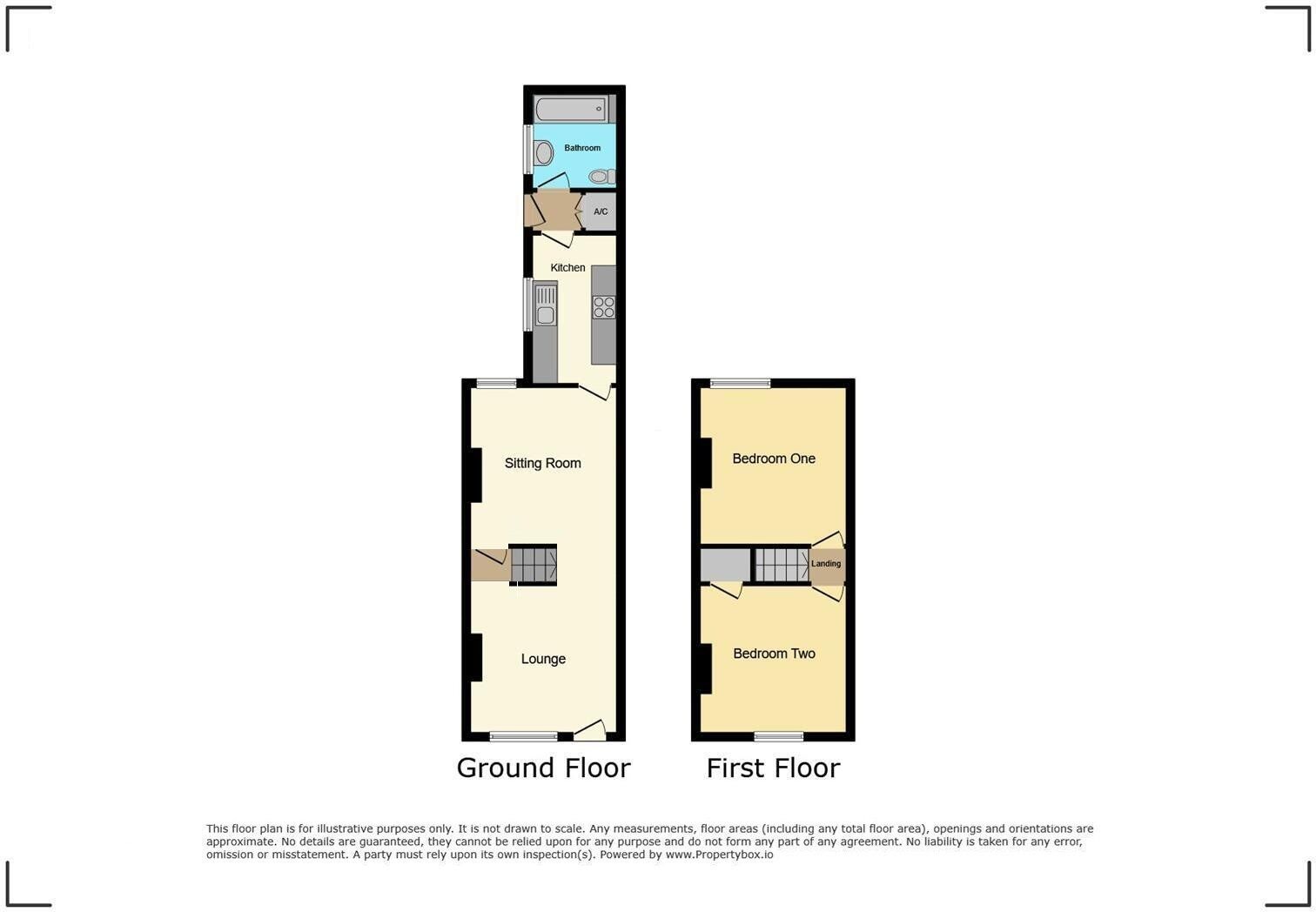 Floorplan of 2 bedroom Mid Terrace House to rent, Birks Street, Stoke-On-Trent, ST4