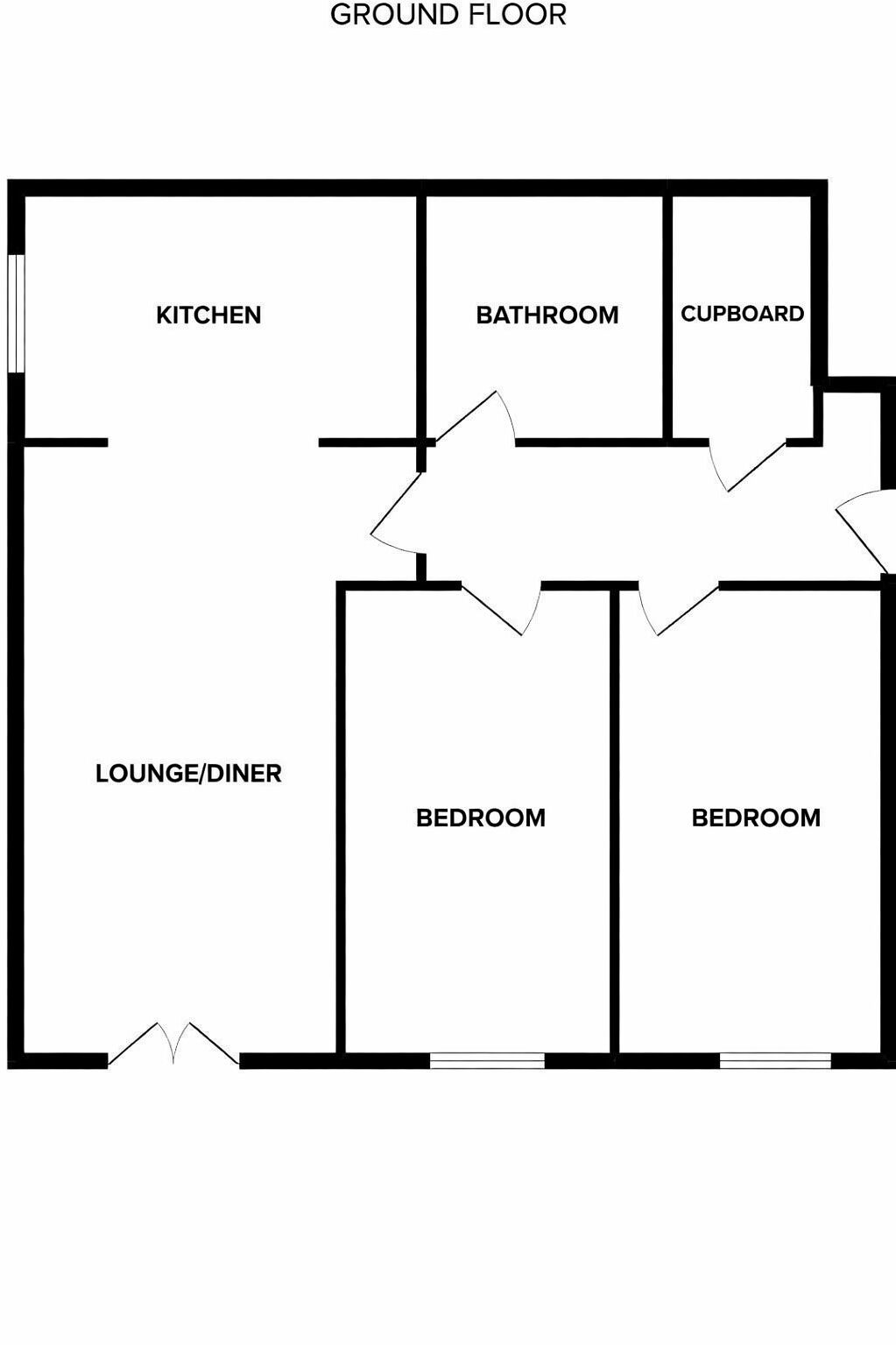 Floorplan of 2 bedroom Flat to rent, Quarry Avenue, Stoke-On-Trent, ST4
