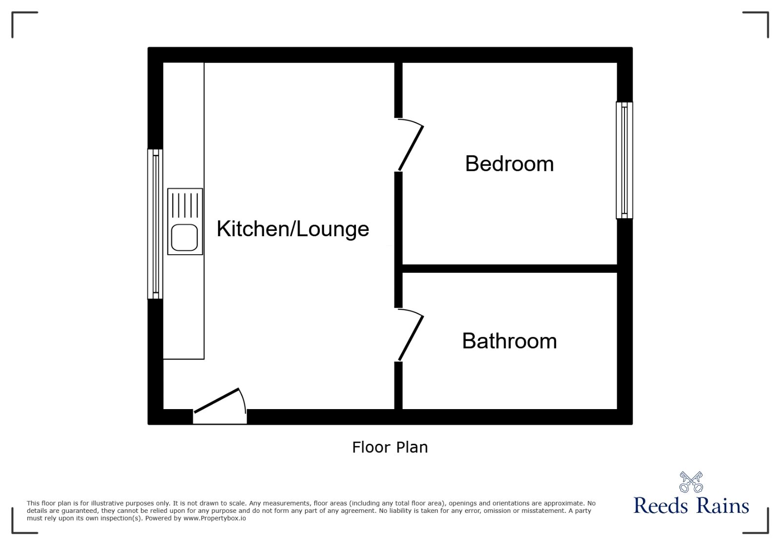 Floorplan of 1 bedroom  Flat to rent, Enderley Street, Newcastle, Staffordshire, ST5