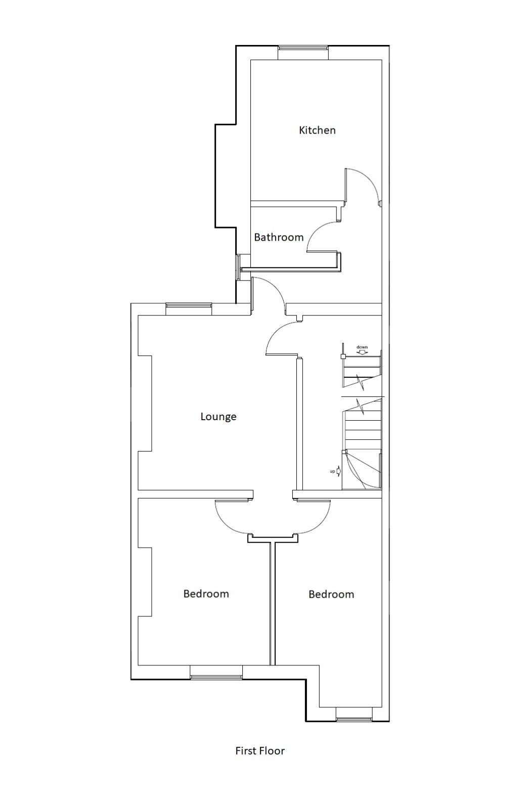 Floorplan of 2 bedroom Flat to rent, Grosvenor Road, Newcastle, Staffordshire, ST5
