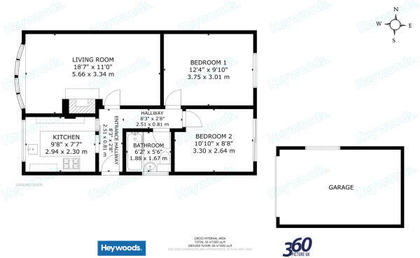 Floorplan of 2 bedroom Semi Detached Bungalow for sale, Balmoral Close, Stoke-on-Trent, Staffordshire, ST4