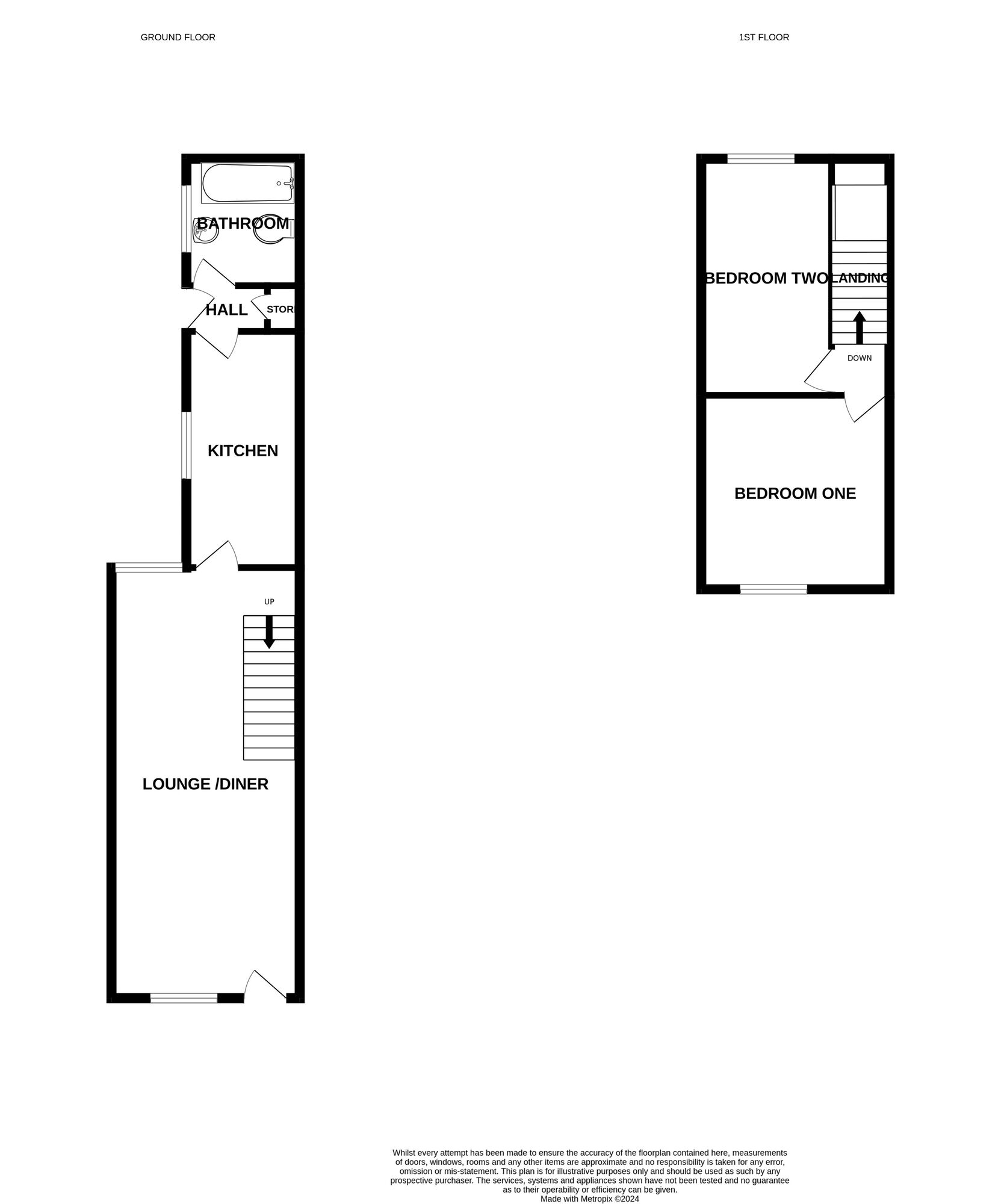 Floorplan of 2 bedroom Mid Terrace House for sale, Cromer Street, Newcastle, Staffordshire, ST5