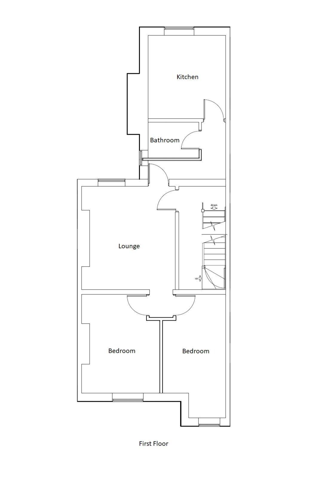 Floorplan of 2 bedroom Flat to rent, Grosvenor Road, Newcastle, Staffordshire, ST5