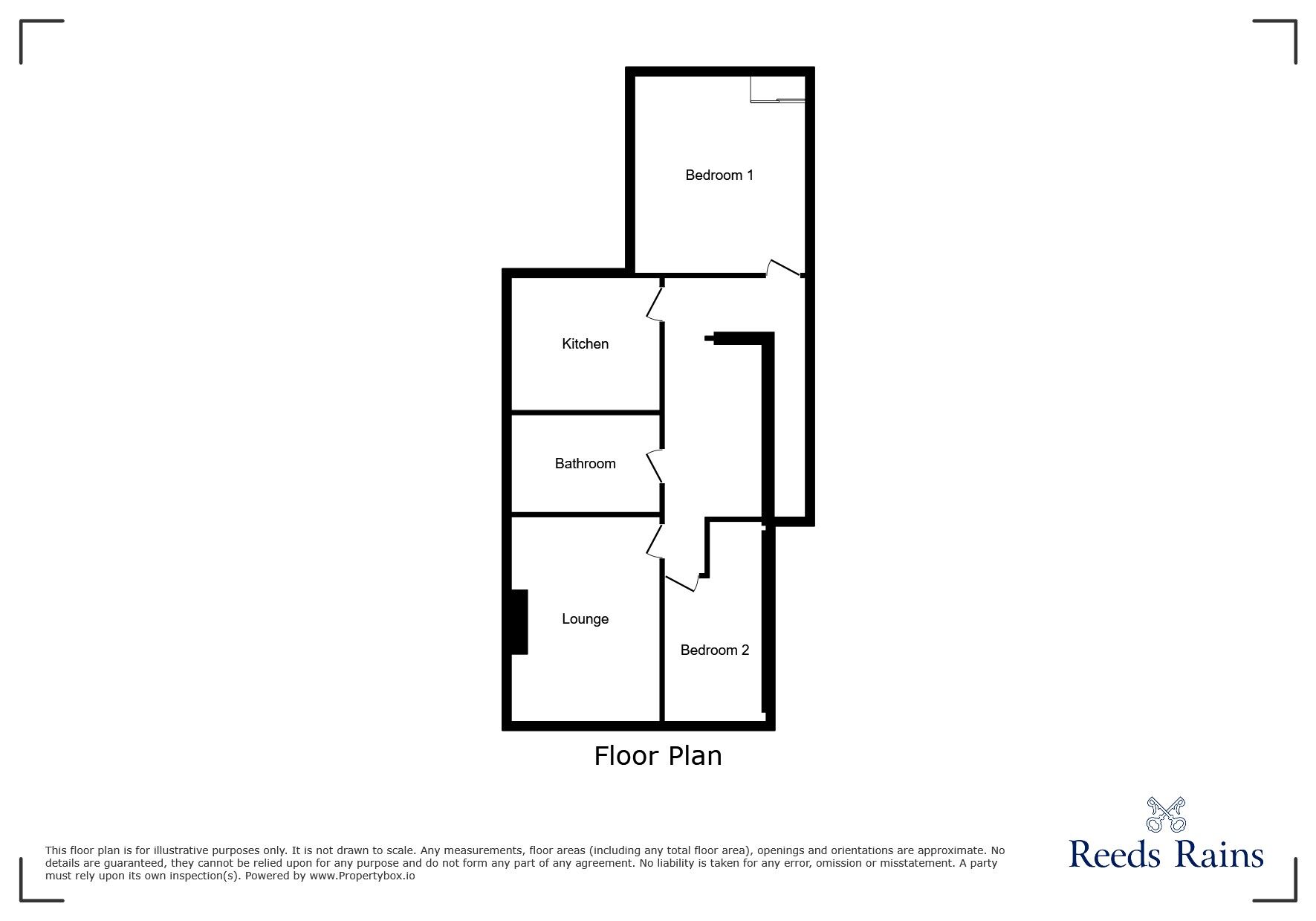 Floorplan of 2 bedroom  Flat to rent, Wellington Street, Stoke-on-Trent, Staffordshire, ST1