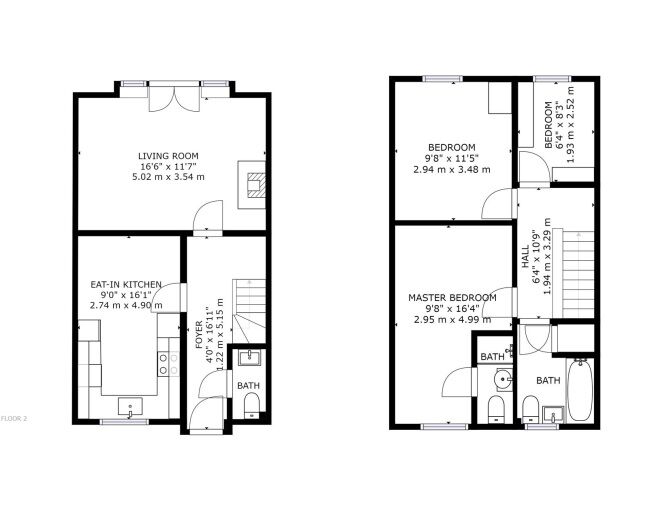 Floorplan of 3 bedroom Mid Terrace House to rent, Sandford Street, Chesterton, Staffordshire, ST5