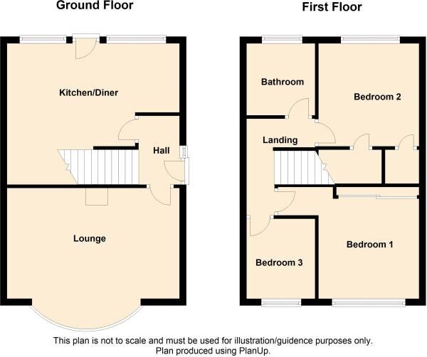 Floorplan of 3 bedroom Semi Detached House to rent, Cambridge Drive, Newcastle, Staffordshire, ST5