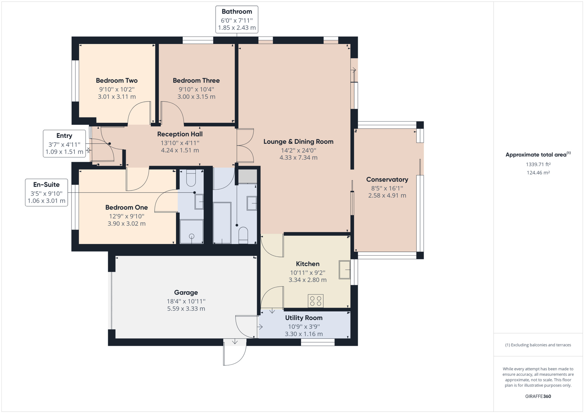 Floorplan of 3 bedroom Detached Bungalow for sale, Charnes Road, Ashley, Staffordshire, TF9