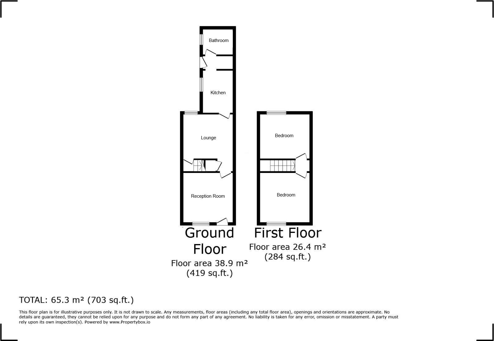 Floorplan of 2 bedroom Mid Terrace House to rent, Clare Street, Stoke-On-Trent, ST4