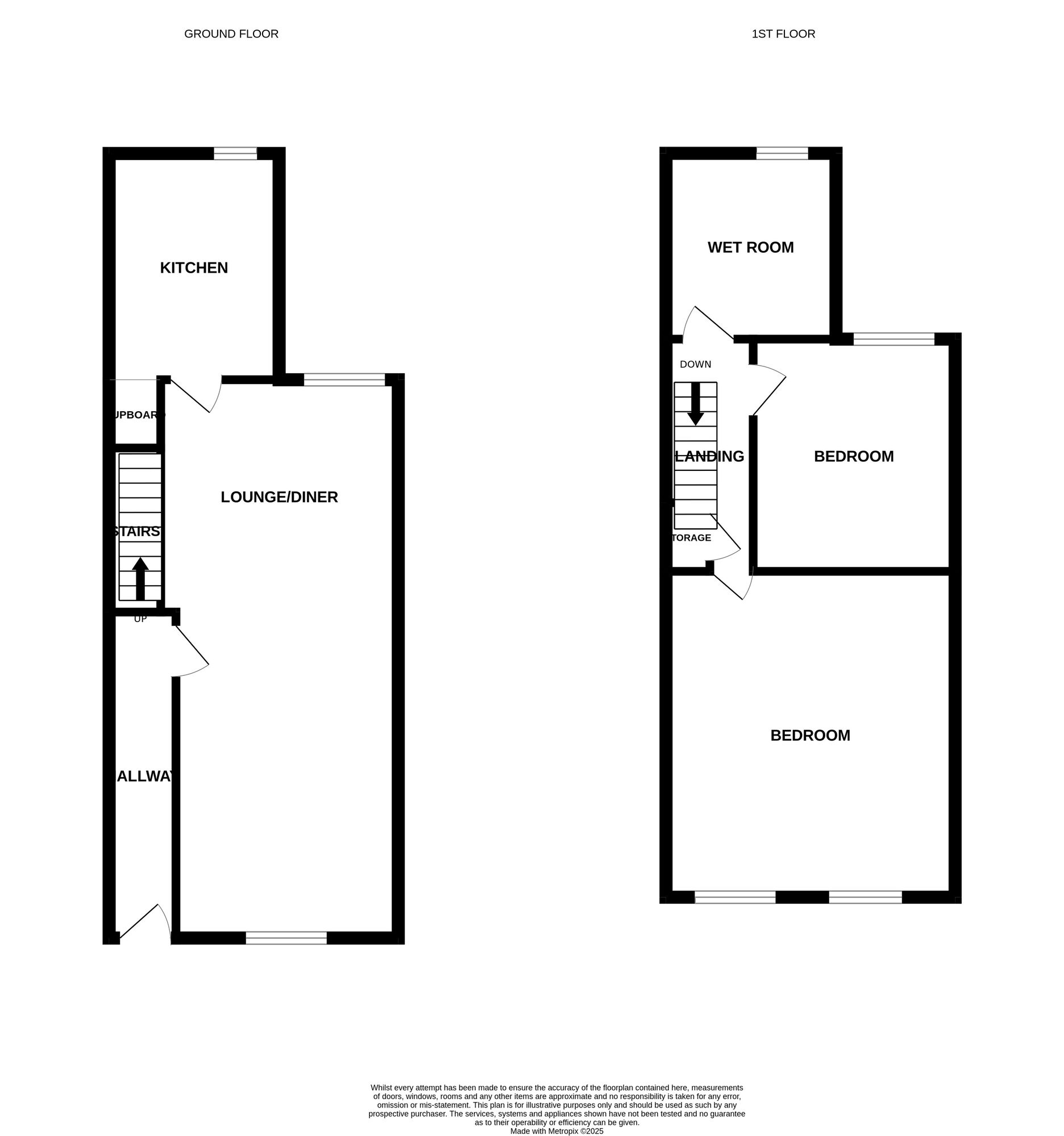 Floorplan of 2 bedroom Mid Terrace House for sale, Ashfields New Road, Newcastle, Staffordshire, ST5