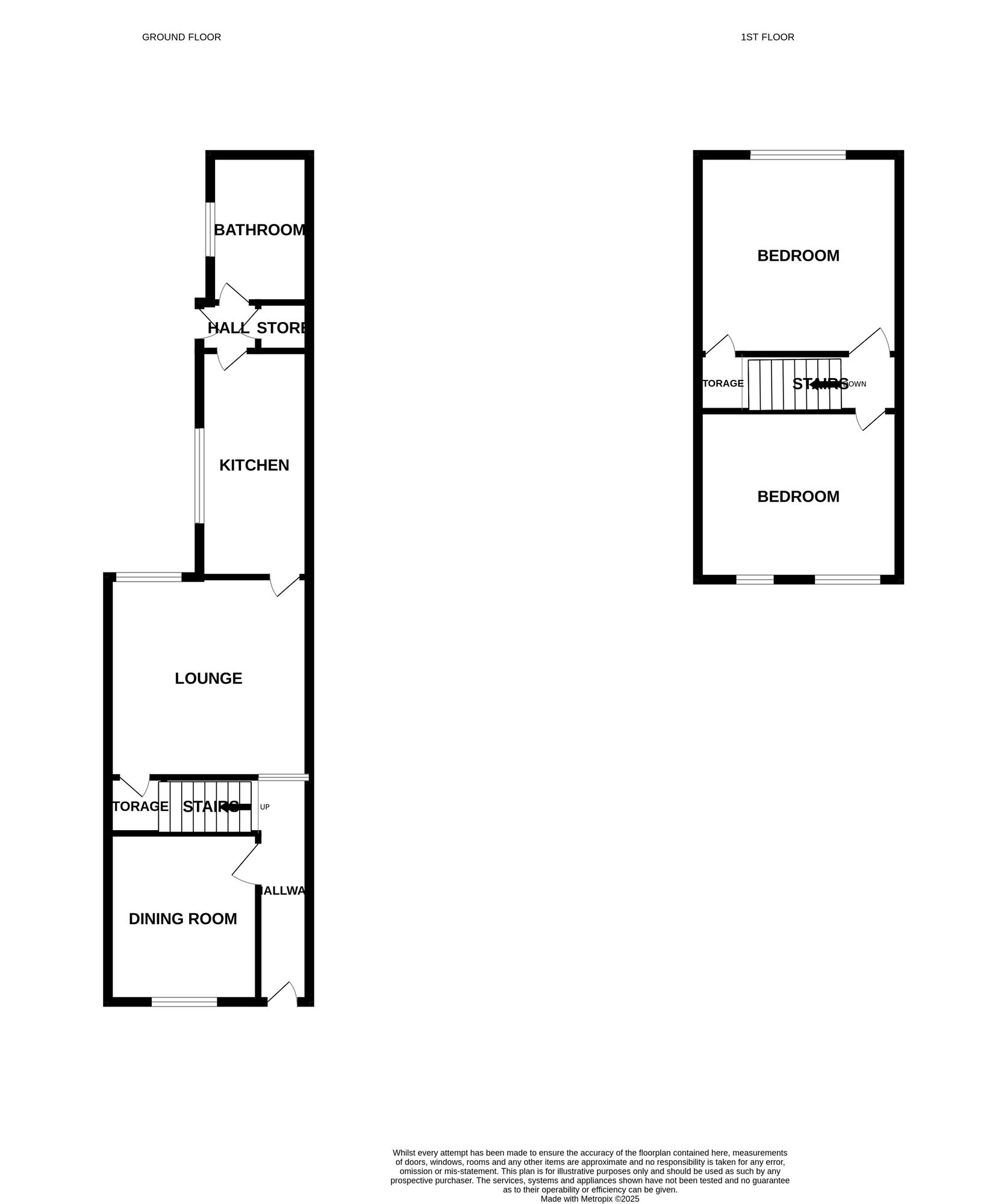 Floorplan of 2 bedroom Mid Terrace House for sale, Lawson Terrace, Knutton, Staffordshire, ST5