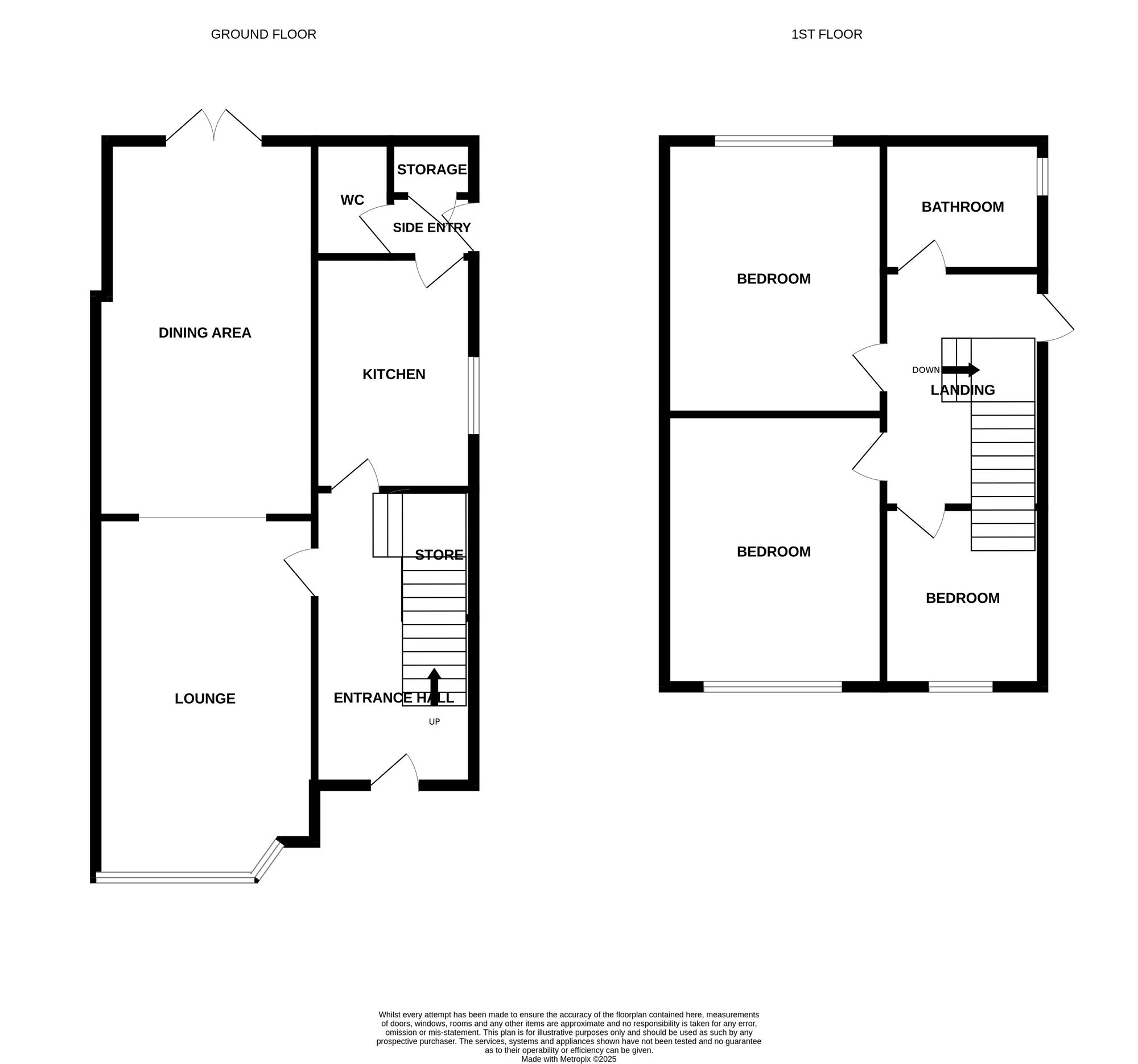 Floorplan of 3 bedroom Semi Detached House for sale, Tregew Place, Newcastle, Staffordshire, ST5