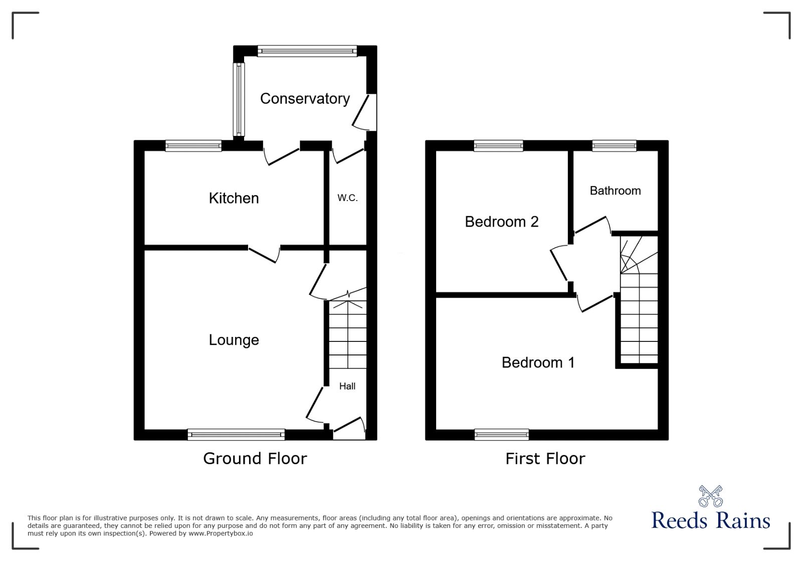 Floorplan of 2 bedroom End Terrace House to rent, Grice Road, Stoke-on-Trent, Staffordshire, ST4