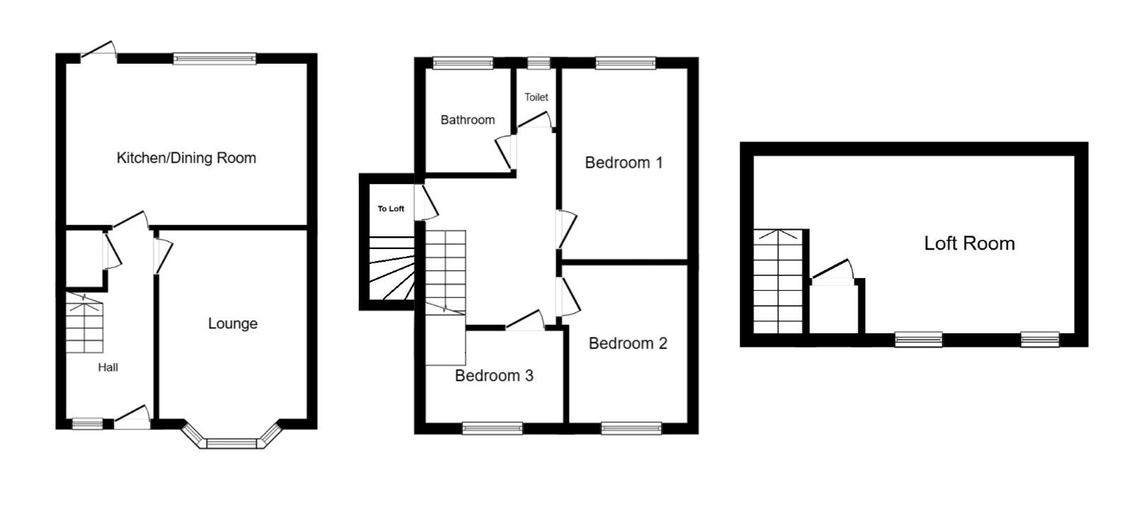 Floorplan of 3 bedroom Mid Terrace House for sale, Taylor Avenue, Newcastle, Staffordshire, ST5
