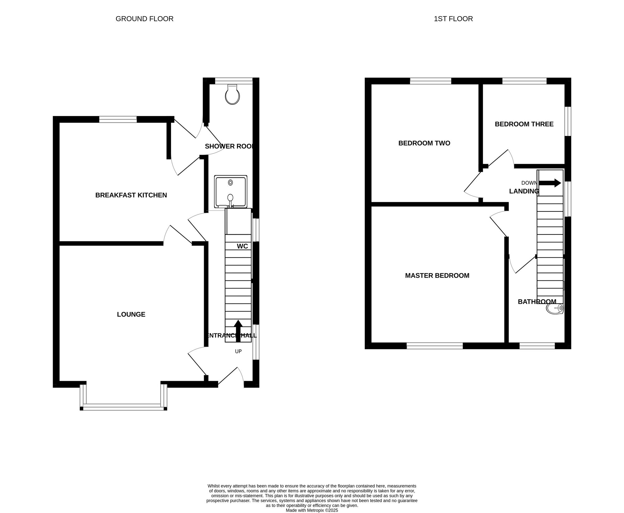 Floorplan of 3 bedroom Mid Terrace House for sale, Wesley Place, Newcastle, Staffordshire, ST5