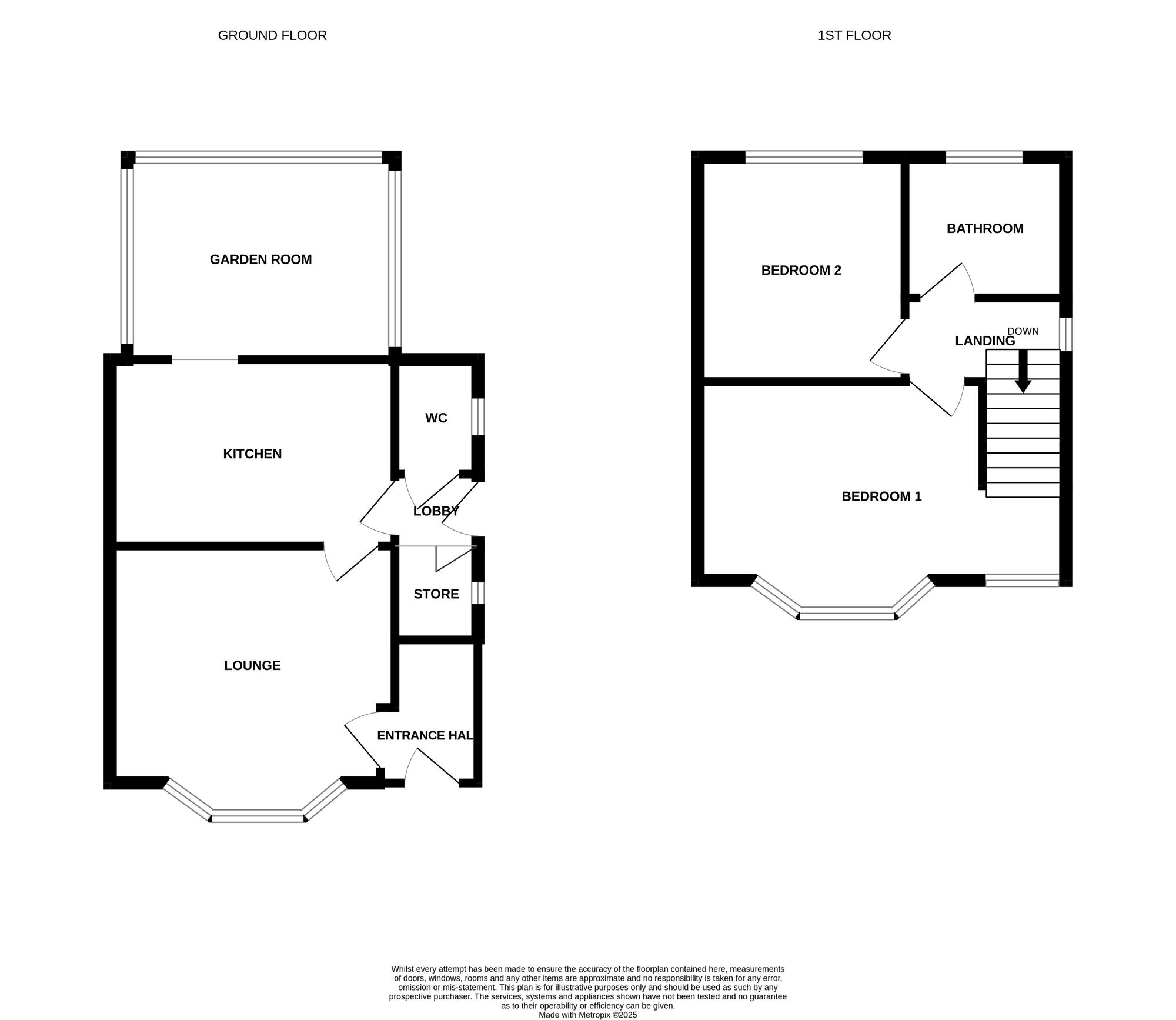 Floorplan of 2 bedroom Semi Detached House for sale, Fearns Avenue, Newcastle, Staffordshire, ST5