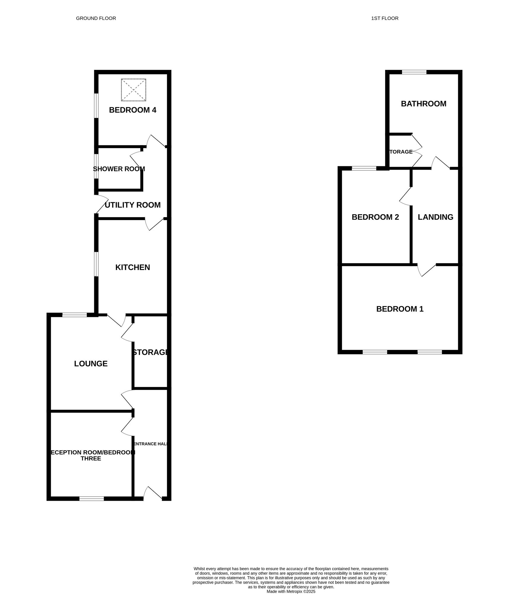 Floorplan of 4 bedroom Mid Terrace House for sale, Princes Road, Stoke-on-Trent, Staffordshire, ST4
