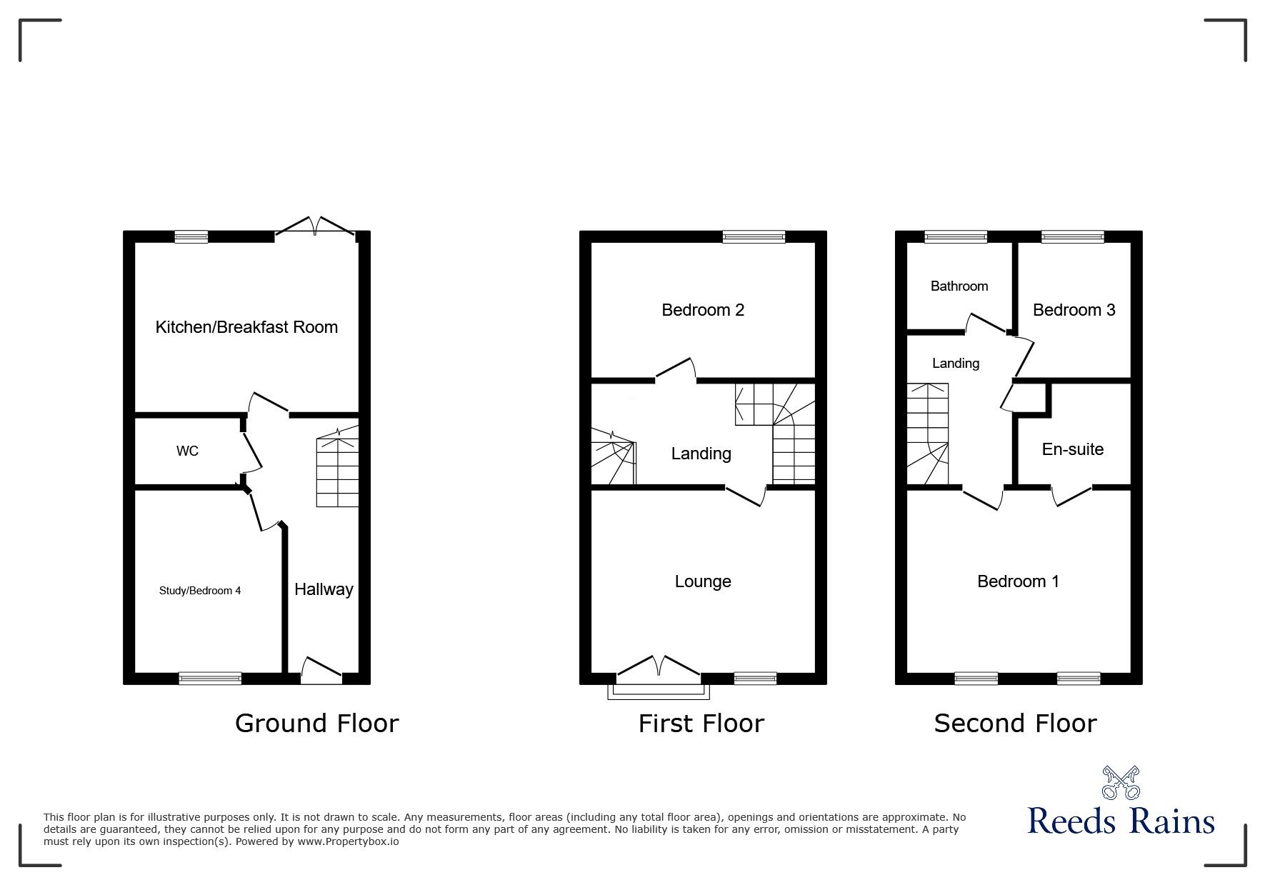 Floorplan of 3 bedroom Semi Detached House for sale, Sorrell Gardens, Newcastle, Staffordshire, ST5