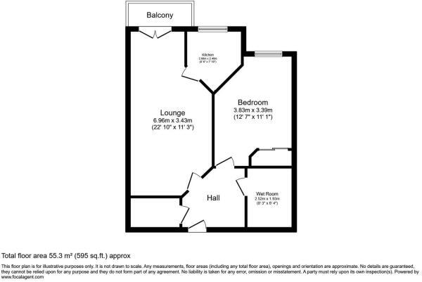 Floorplan of 1 bedroom  Flat for sale, High Street, Wolstanton, Staffordshire, ST5