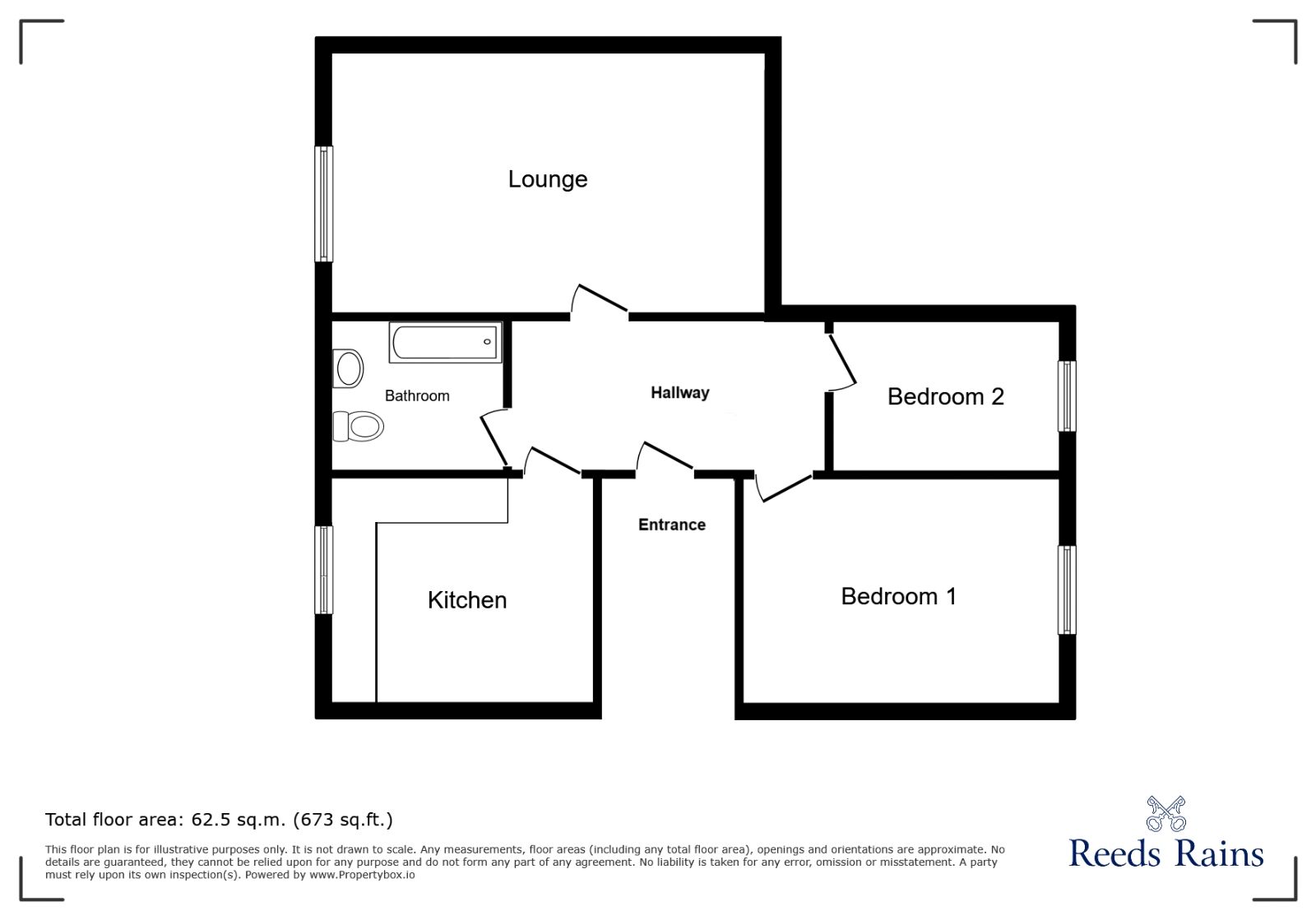 Floorplan of 2 bedroom  Flat to rent, Albert Terrace, Newcastle, Staffordshire, ST5