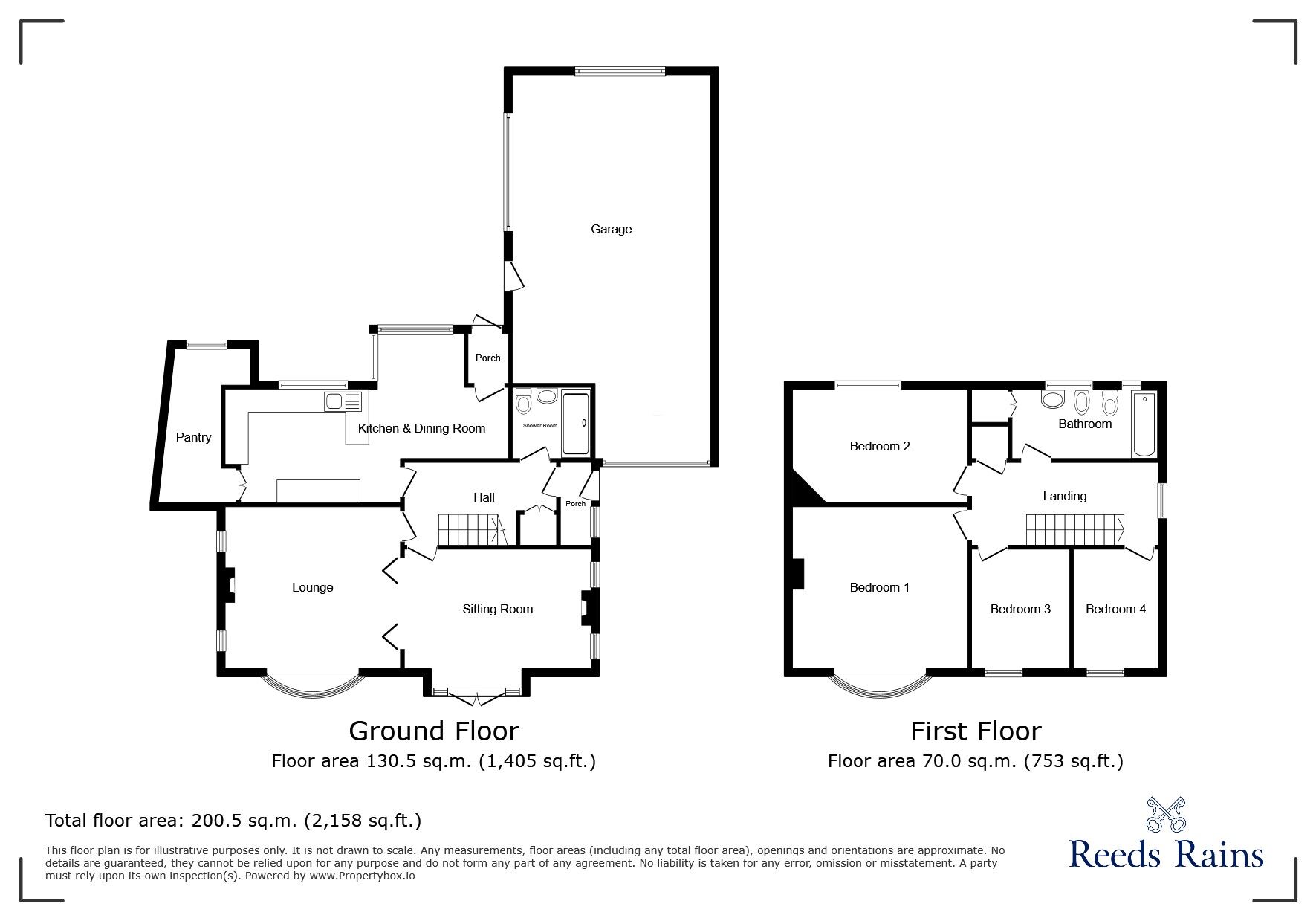 Floorplan of 4 bedroom Detached House for sale, Priory Road, Newcastle, Staffordshire, ST5