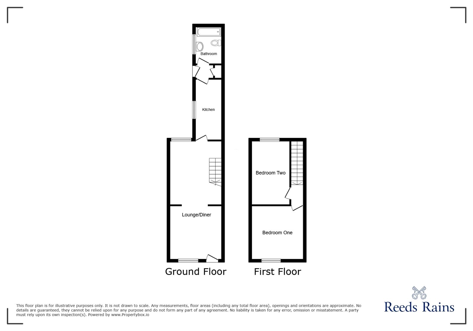 Floorplan of 2 bedroom Mid Terrace House to rent, Cromer Street, Newcastle, Staffordshire, ST5