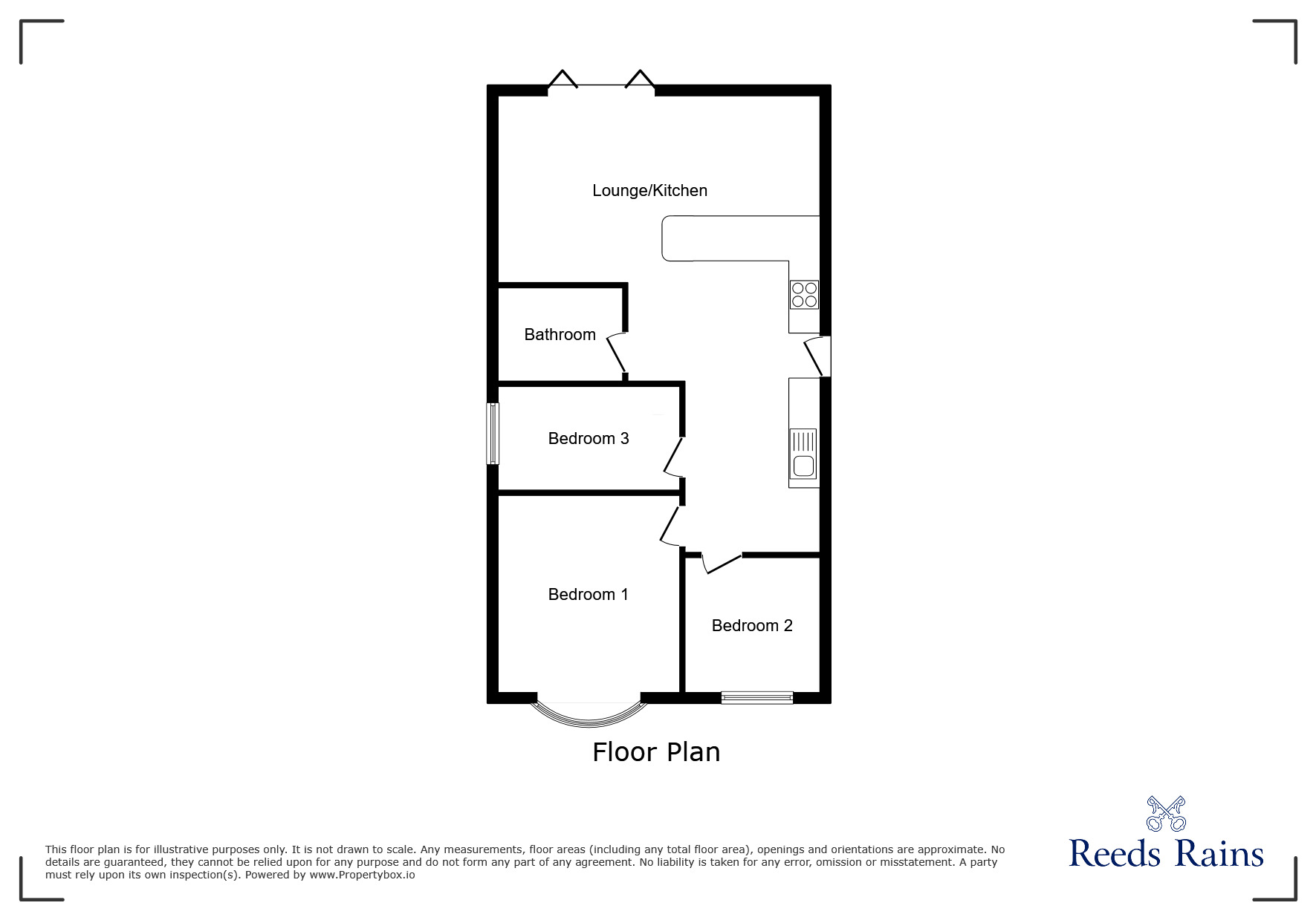 Floorplan of 3 bedroom Detached Bungalow for sale, Pacific Road, Stoke-on-Trent, Staffordshire, ST4