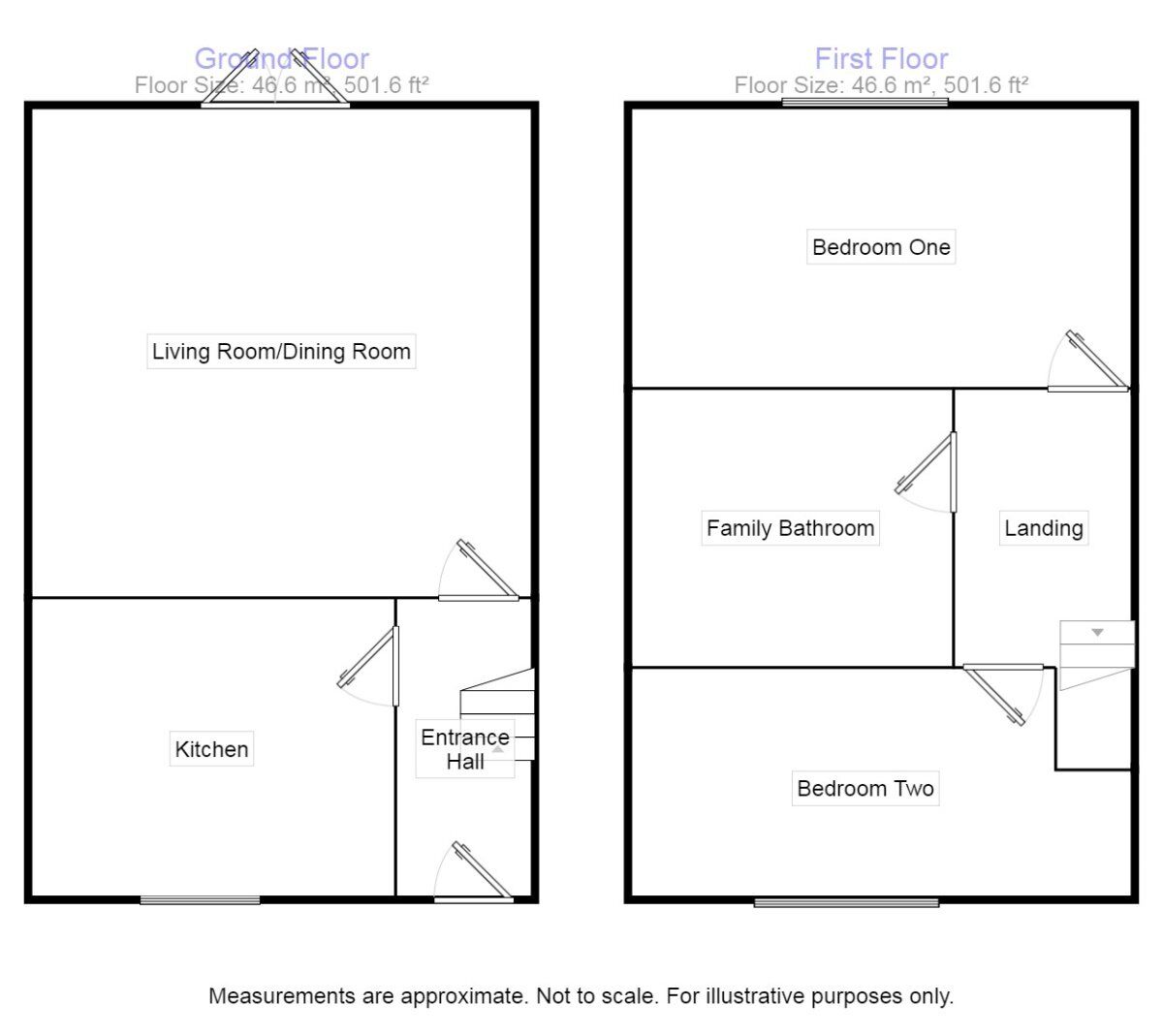 Floorplan of 2 bedroom Mid Terrace House to rent, Galingale View, Newcastle, Staffordshire, ST5