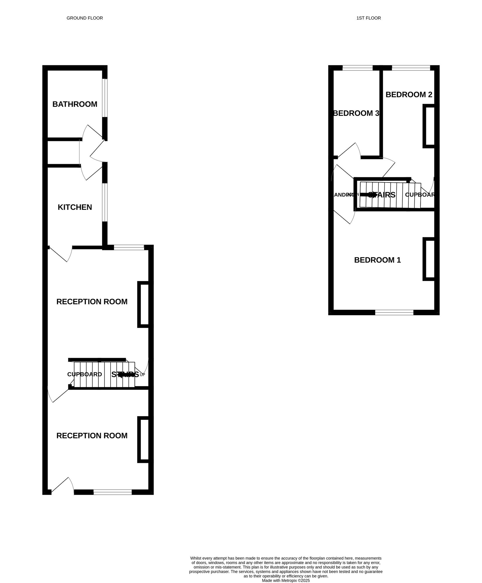 Floorplan of 3 bedroom Mid Terrace House for sale, Nicholls Street, Stoke-on-Trent, Staffordshire, ST4