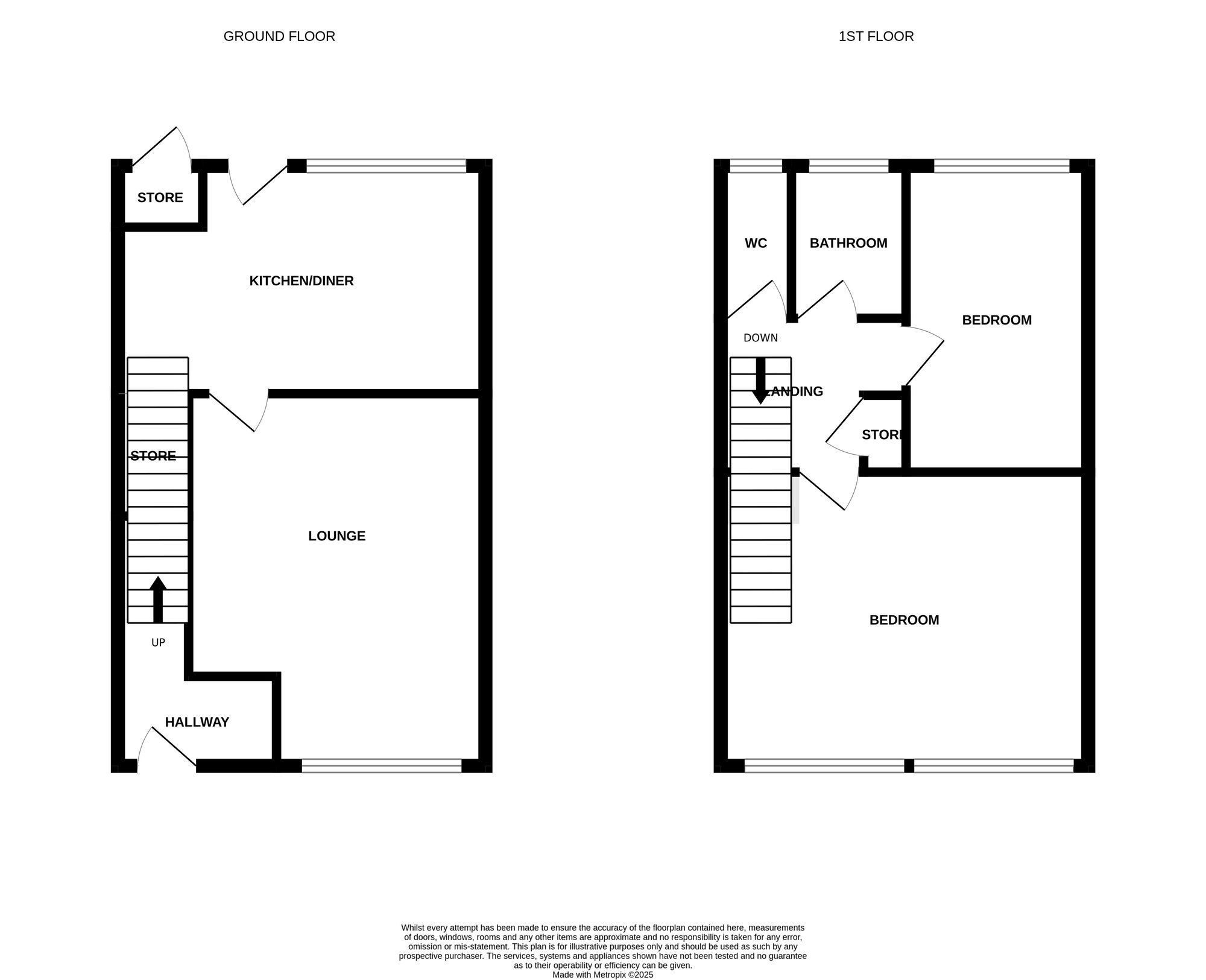 Floorplan of 2 bedroom Mid Terrace House for sale, Cockster Road, Stoke-on-Trent, Staffordshire, ST3