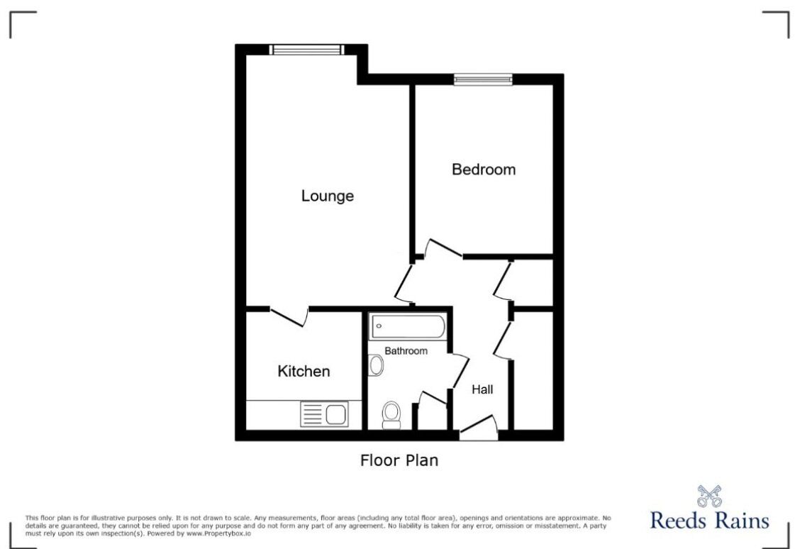 Floorplan of 1 bedroom Flat to rent, Gordon Street, Newcastle, Staffordshire, ST5